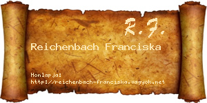 Reichenbach Franciska névjegykártya